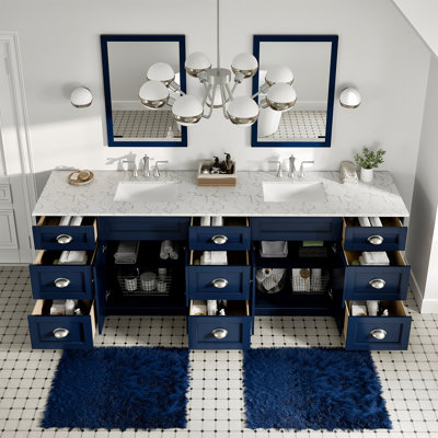Willa Arlo Interiors Travis 96'' Free Standing Double Bathroom Vanity ...